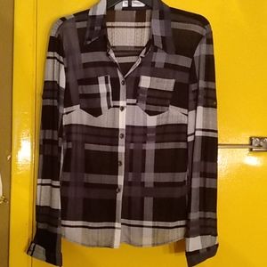 🎀Plaid long sleeve blouse